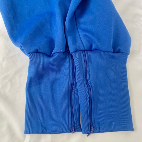 Adidas Men's XL Blue Tapered Soccer Track Pants Long Zipper Cuffs Futbol Player - Picture 5 of 11